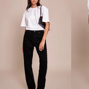 PrettyLittleThing Charcoal Denim Pants